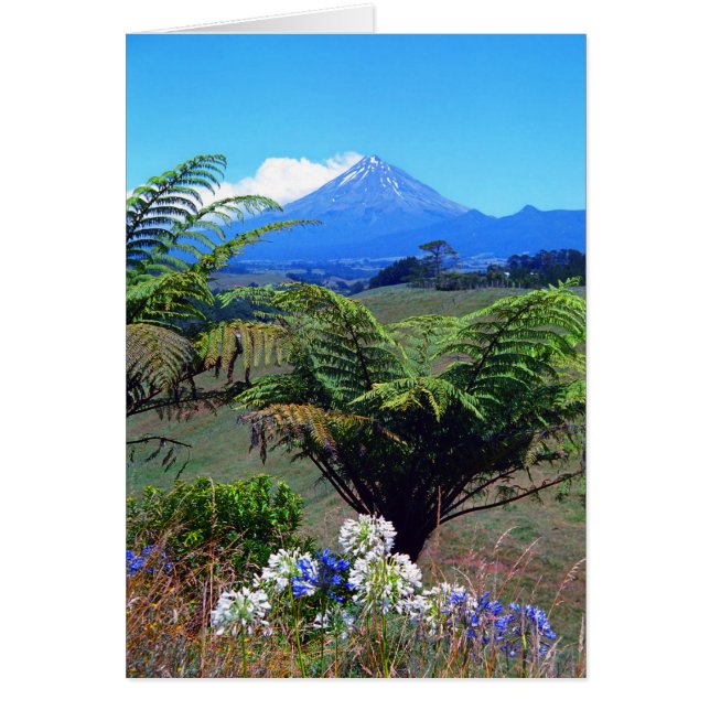 Mt.Egmont/Taranaki Hälsningskort (Framsidan)