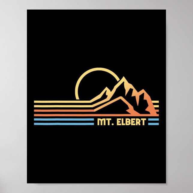 Mt. Elbert Colorado Vandring Klättrare Klättring  Poster (Framsidan)