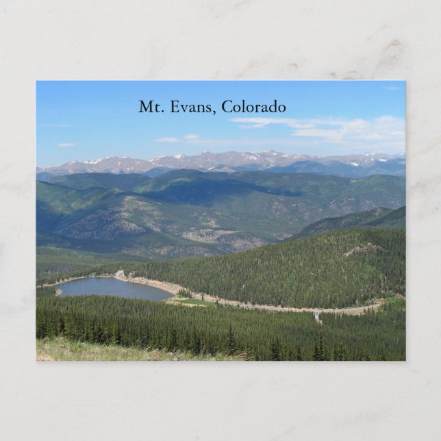 Mt. Evans, Colorado Postcard Vykort (Framsida)