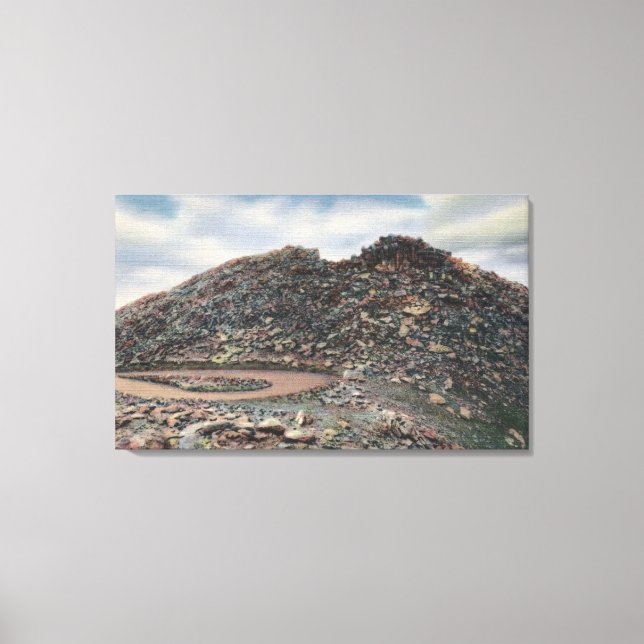 Mt. Evans, Colorado-toppmötet ViewMt. Evans, CO Canvastryck (Framsida)