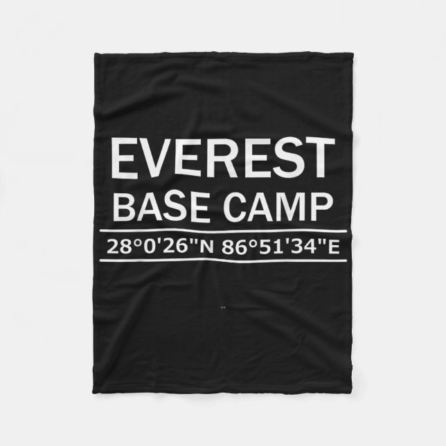 Mt Everest Base Camp Koordinater  Fleecefilt (Framsidan)