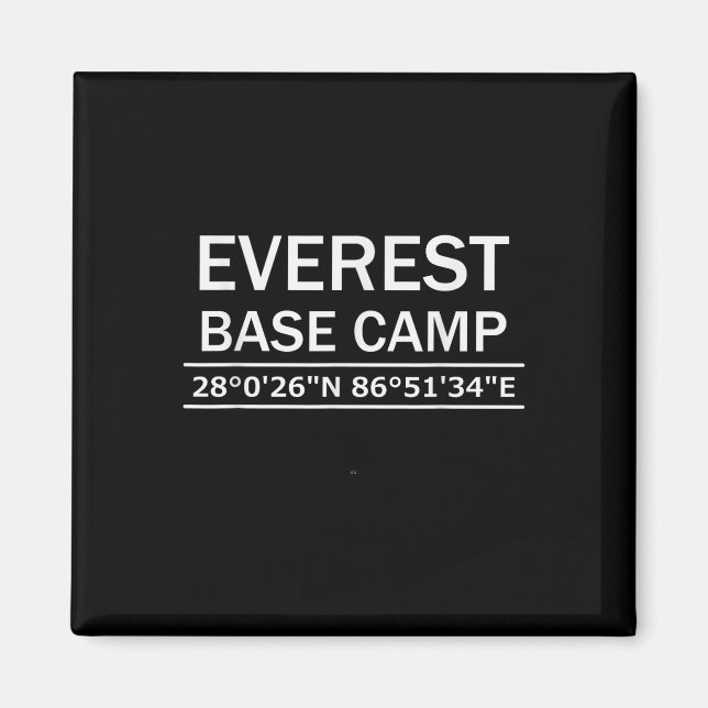 Mt Everest basläger koordinater Magnet (Framsidan)