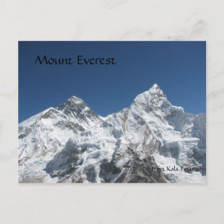 Mt Everest från Kala Patar Postcard Vykort