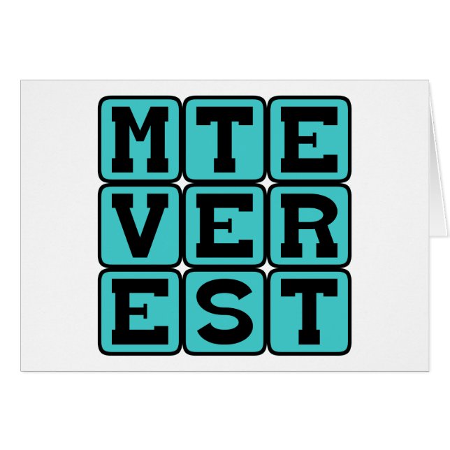 Mt Everest, Högsta berget i världen Hälsningskort (Framsidan Horizontal)