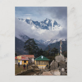Mt Everest Peak från byn Tengboche Himalayan Vykort