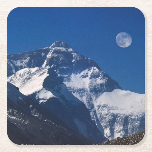 Mt. Everest | Tibet, China Underlägg Papper Kvadrat (Framsidan)