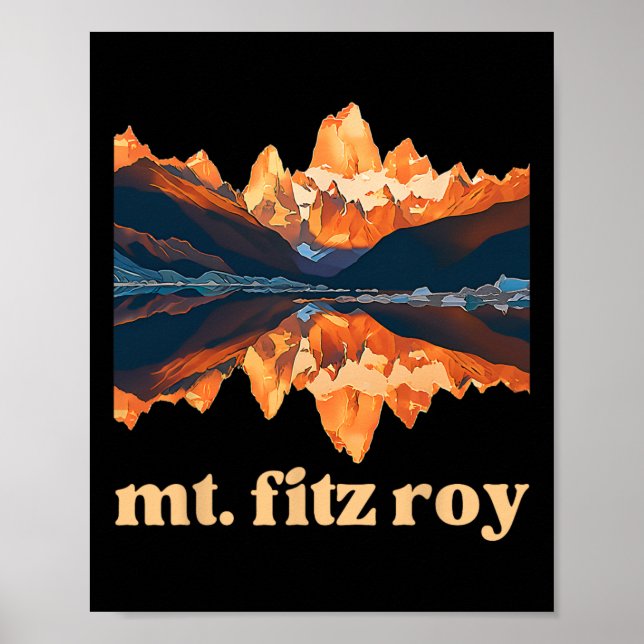 Mt. Fitz Roy-bergen och Laguna Capri Poster (Framsidan)
