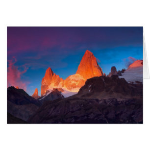 Mt Fitz Roy i Sunrise Hälsningskort
