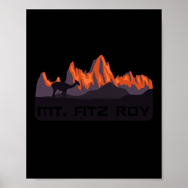 Mt. Fitz Roy Mountain Range  Poster (Framsidan)