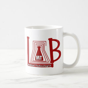 MT FÖR LABBFLASKALOGOTYP - MEDICINSK TECHNOLOGIST KAFFEMUGG