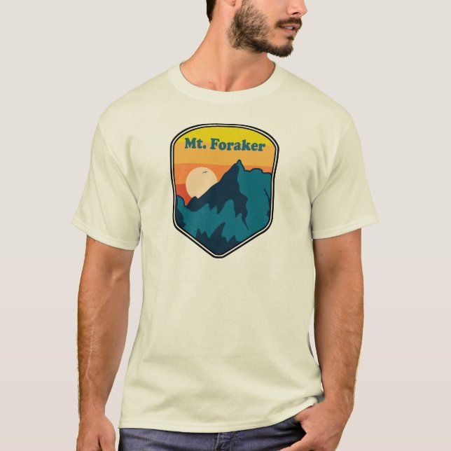 Mt. Foraker Alaska Soluppgång T Shirt (Framsida)