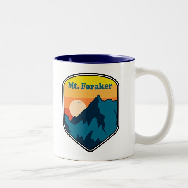 Mt. Foraker Alaska Soluppgång Två-Tonad Mugg (Höger)