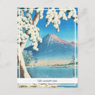 Mt Fuji After Snö Hasui Kawase shin hanga-scen Vykort