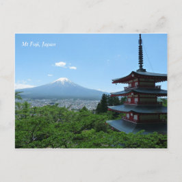 Mt Fuji Arakurayama SSchengen Park Japan Postcard Vykort