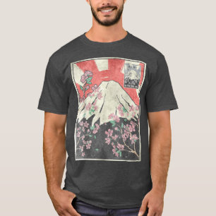 Mt Fuji Cherry Blommar Fujiyama japansk estetisk T Shirt