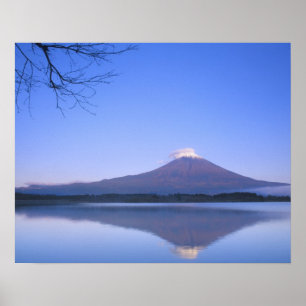 Mt. Fuji från Motosu Lake, Yamanashi, Japan Poster