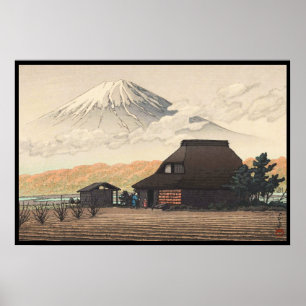 Mt. Fuji från Narusawa Hasui Kawase shin hanga kon Poster