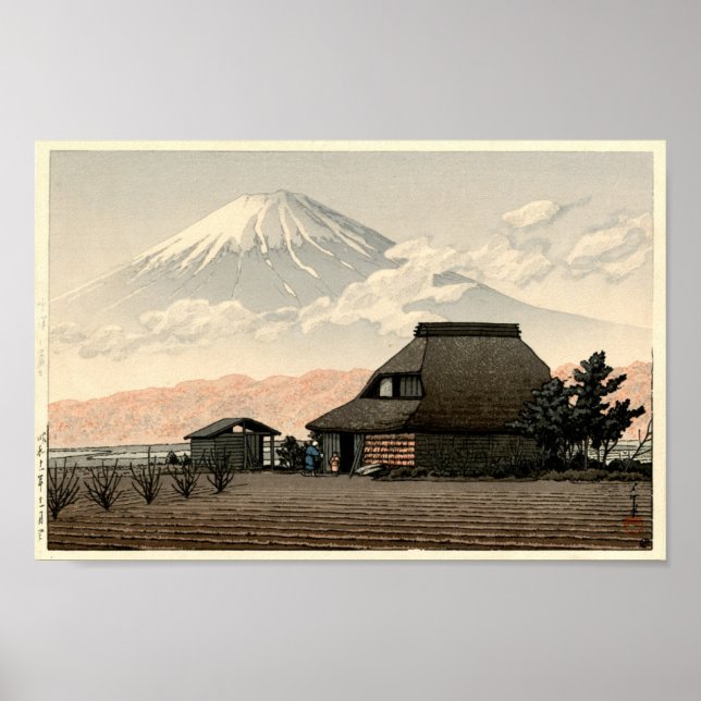 Mt. Fuji from Narusawa Hasui Kawase Poster Print (Framsidan)
