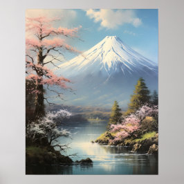 Mt. Fuji Japanska Art Print Poster