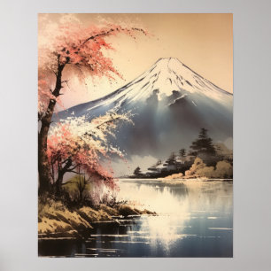 Mt. Fuji Japanska Art Print Poster