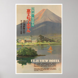 Mt Fuji Konst Vintage Japan Affisch Asiatisk Resa