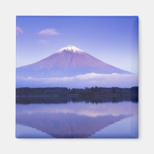Mt. Fuji med linsformad moln, Motosu Lake, Magnet