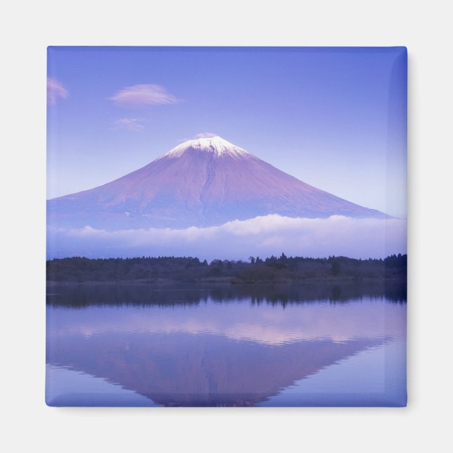 Mt. Fuji med linsformad moln, Motosu Lake, Magnet (Framsidan)