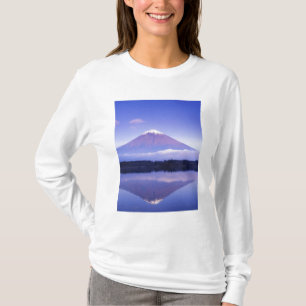 Mt. Fuji med linsformad moln, Motosu sjö, T-shirt