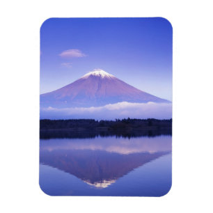 Mt. Fuji med linsformad moln, Motosu-sjön, Magnet