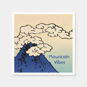 Mt. Fuji med moln Lägg till ditt namn Pappersservett