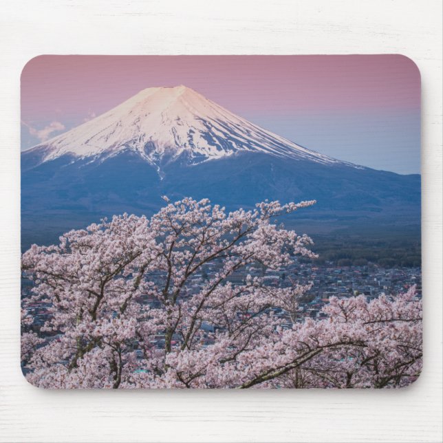 Mt Fuji och körsbärblommar Musmatta (Framsidan)