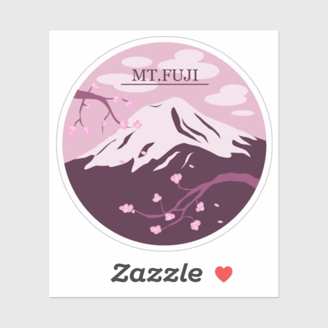 Mt. Fuji (Rosa) Klistermärken (Ark)
