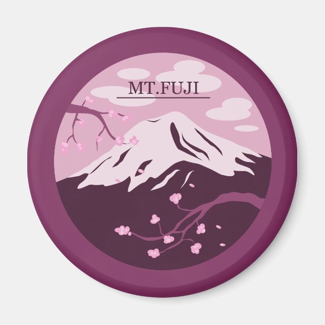Mt. Fuji (Rosa) Magnet (Framsidan)