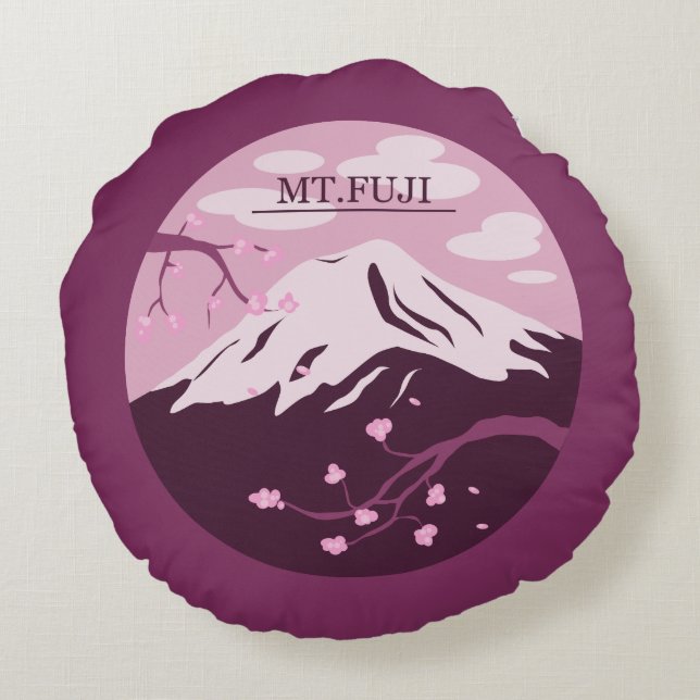 Mt. Fuji (Rosa) Rund Kudde (Baksidan)
