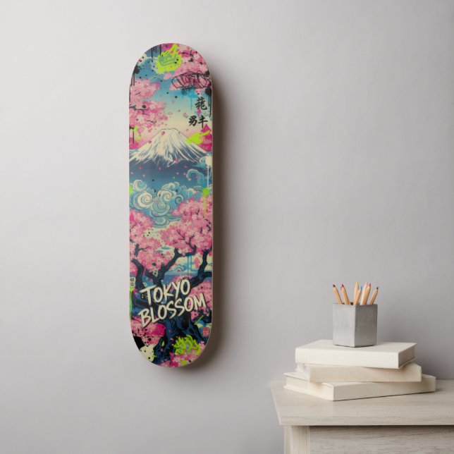 Mt.FUJI＆SAKURA Skateboard Art – Japanese Spirit (Väggkonst)
