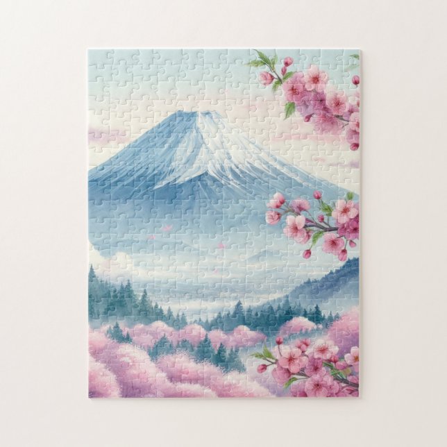 Mt. Fuji & Sakura – Spring Puzzle Pussel (Vertikal)
