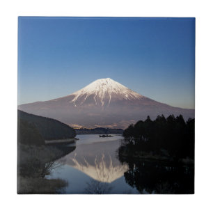 Mt Fuji Sjö Reflection Kakelplatta