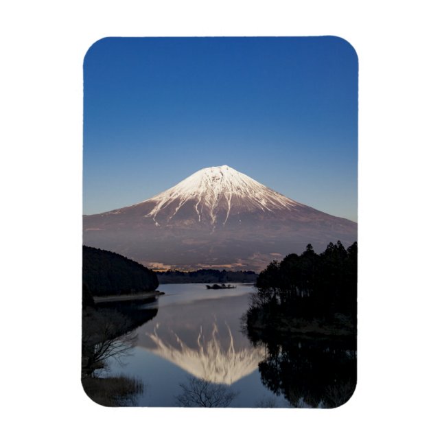 Mt Fuji Sjö Reflection Magnet (Vertikal)