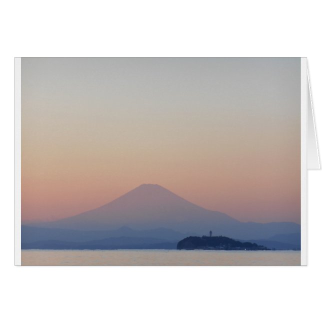 Mt Fuji Sunset Hälsningskort (Framsidan Horizontal)