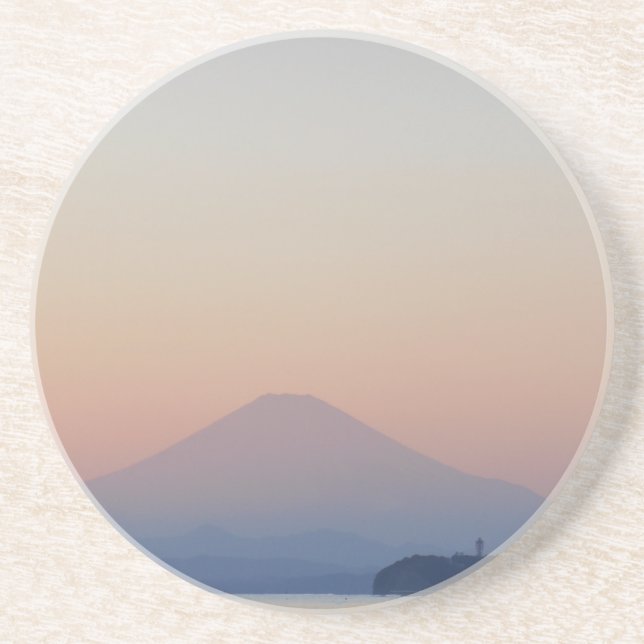 Mt Fuji Sunset Underlägg Sandsten (Framsidan)