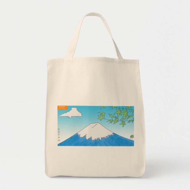 Mt Fuji Tote Bag Tygkasse (Framsidan)