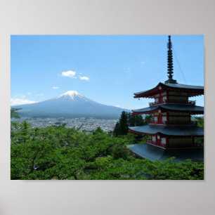 Mt Fuji View Arakurayama SSchengen Park Japan Poster