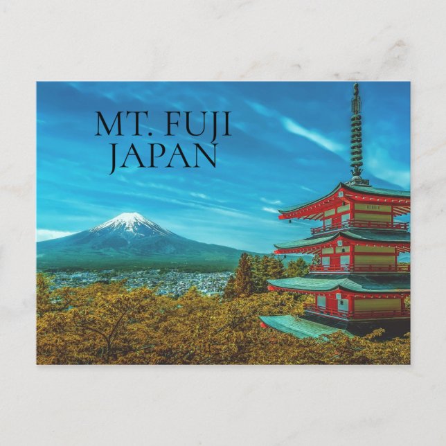 Mt. Fuji vulkanen Japan Pagoda Vykort (Framsida)