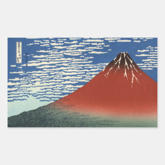 Mt. Fuji-vy 02 Rektangulärt Klistermärke