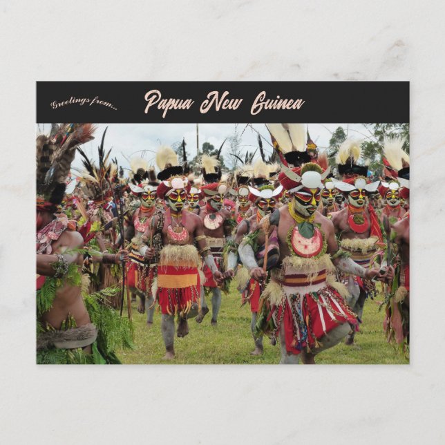 Mt Hagen-festivalen i Papua Nya Guinea  Vykort (Framsida)