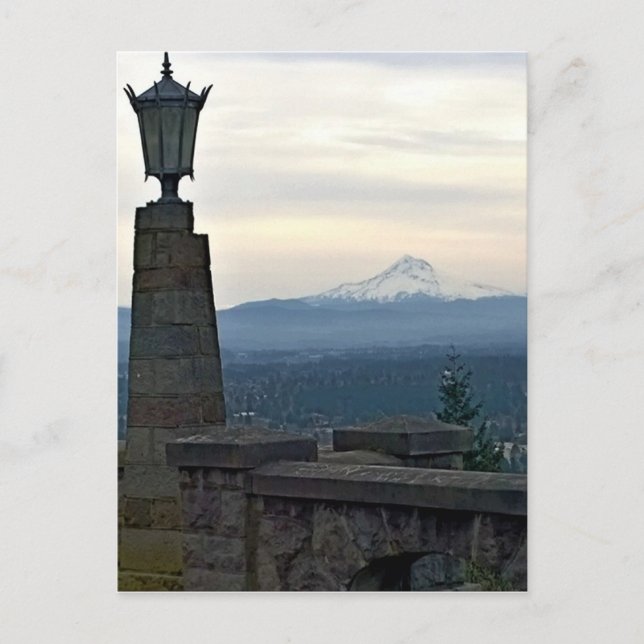 Mt. Hood från Rocky Butte, Portland, Oregon Vykort (Framsida)