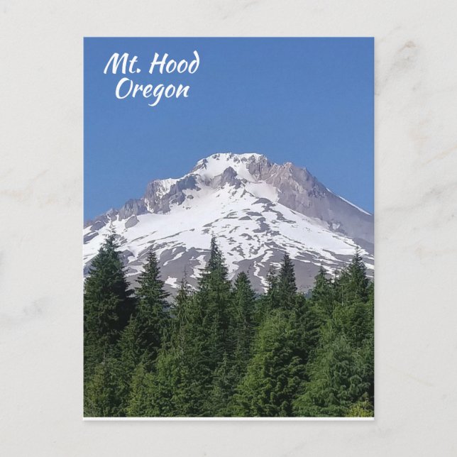 Mt. Hood Oregon skidback vykort (Framsida)