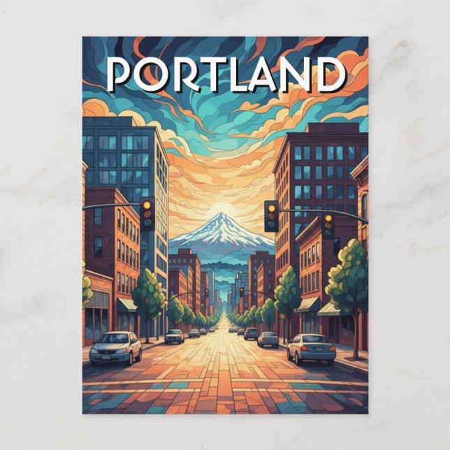 Mt Hood Portland Oregon Vykort (Framsida)