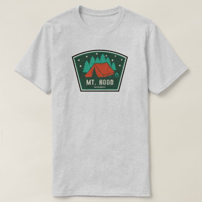 Mt. Hood Wilderness Oregon Camping T Shirt (Design framsida)