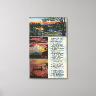 Mt. Huva från Borttappad Sjö View Canvastryck